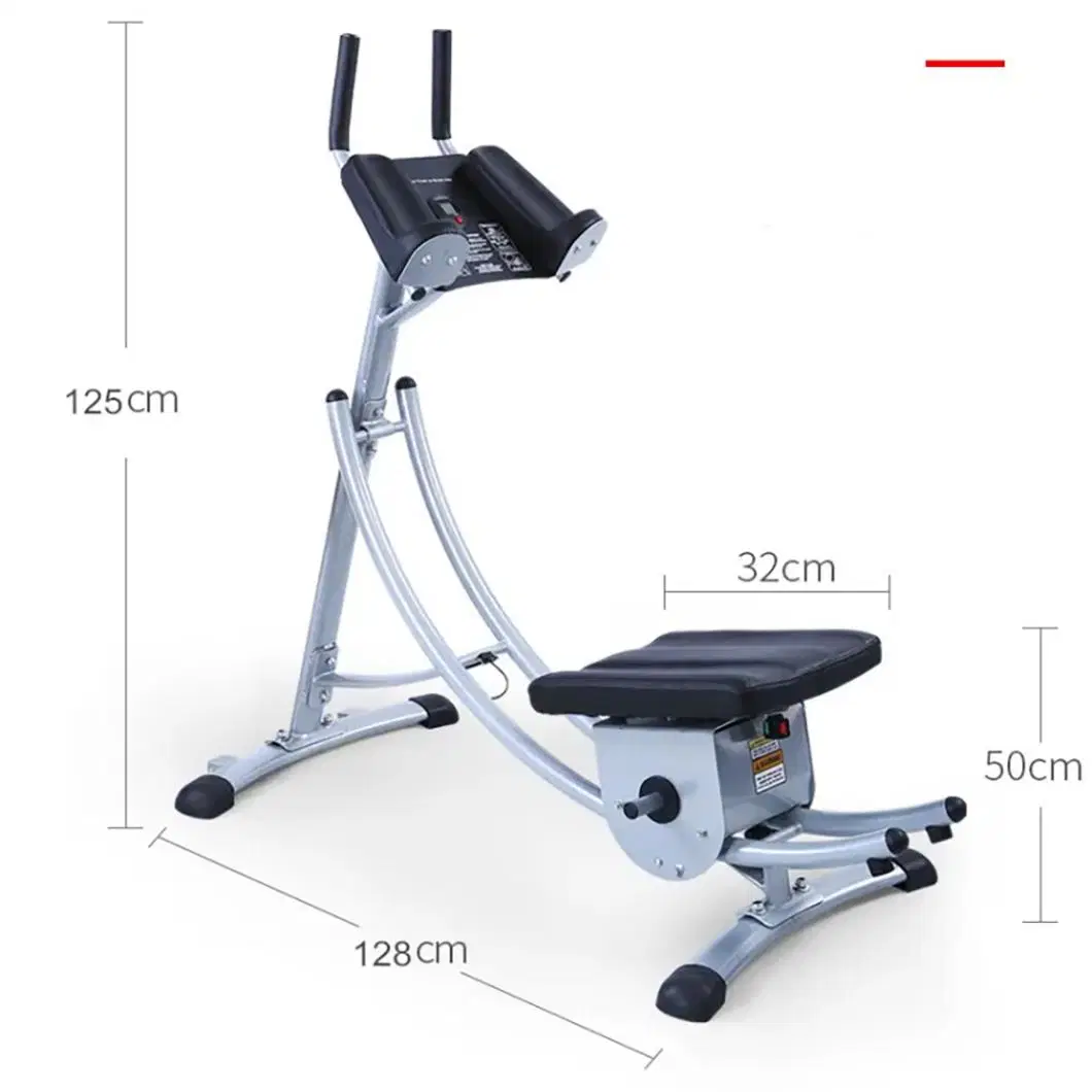 Economic 180 Degree Rotatable Fitness Equipment Waist Crunch Machine Ab Coaster with LCD Pedometer Display