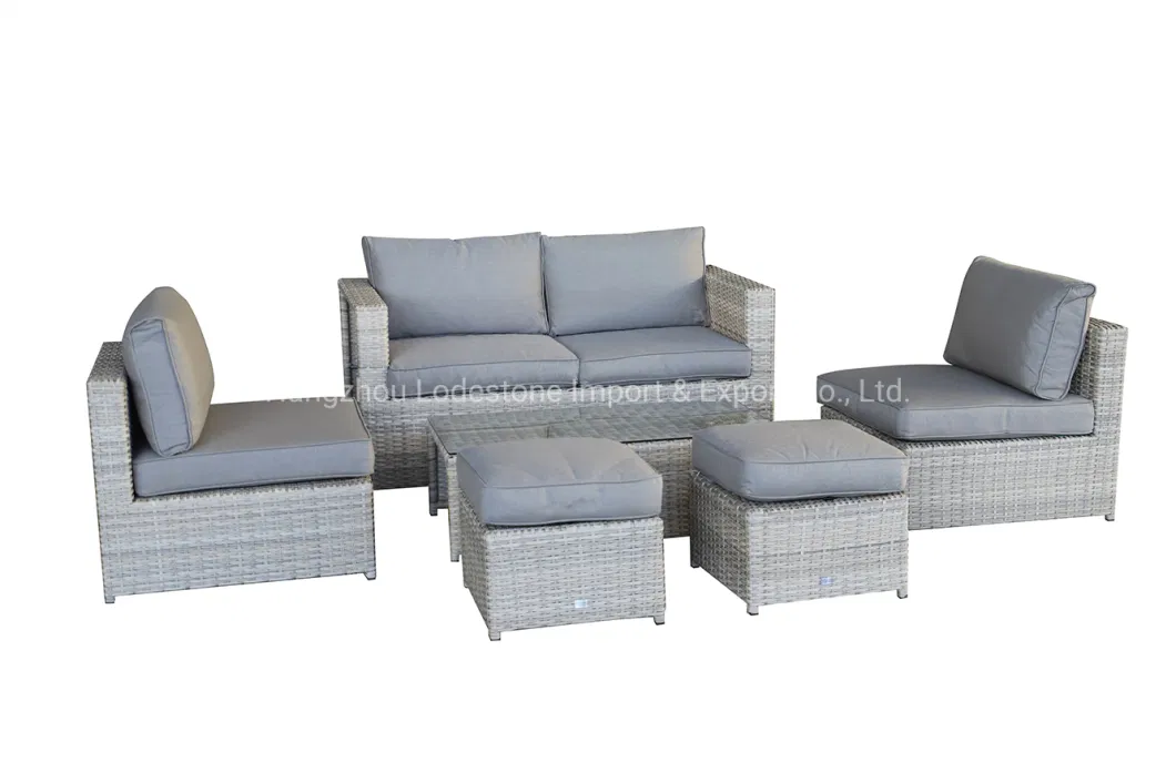 All Weather Aluminium PE Rattan Wicker Outdoor Furniture Leisure Sectional Sofa Set